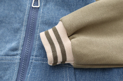 Baby Clothes Autumn New Handsome Boys' Patchwork Contrast Color Jacket Two-piece Set 0-5 Years Old Men's Treasure Set