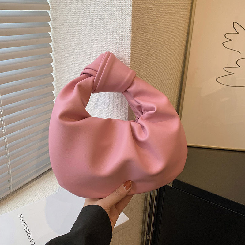 Western Style Crossbody Portable Pleated Cloud Bag For Women