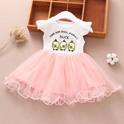 Girls' Summer Vest Princess Dress