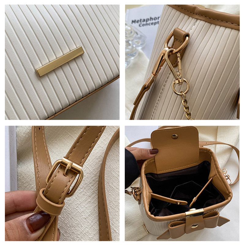 New Special-interest Design Bowknot Color Matching Shoulder Messenger Bag