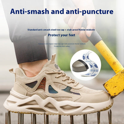 Summer Men's Labor Protection Shoes Deodorant And Breathable Lightweight