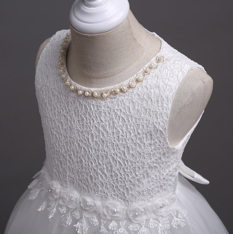 spring and summer girls princess dress wedding dress flower girl dress in the children's dress show birthday pettiskirt