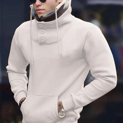 New Autumn And Winter Long-sleeved T-shirt Men's Sports High Neck Sweater