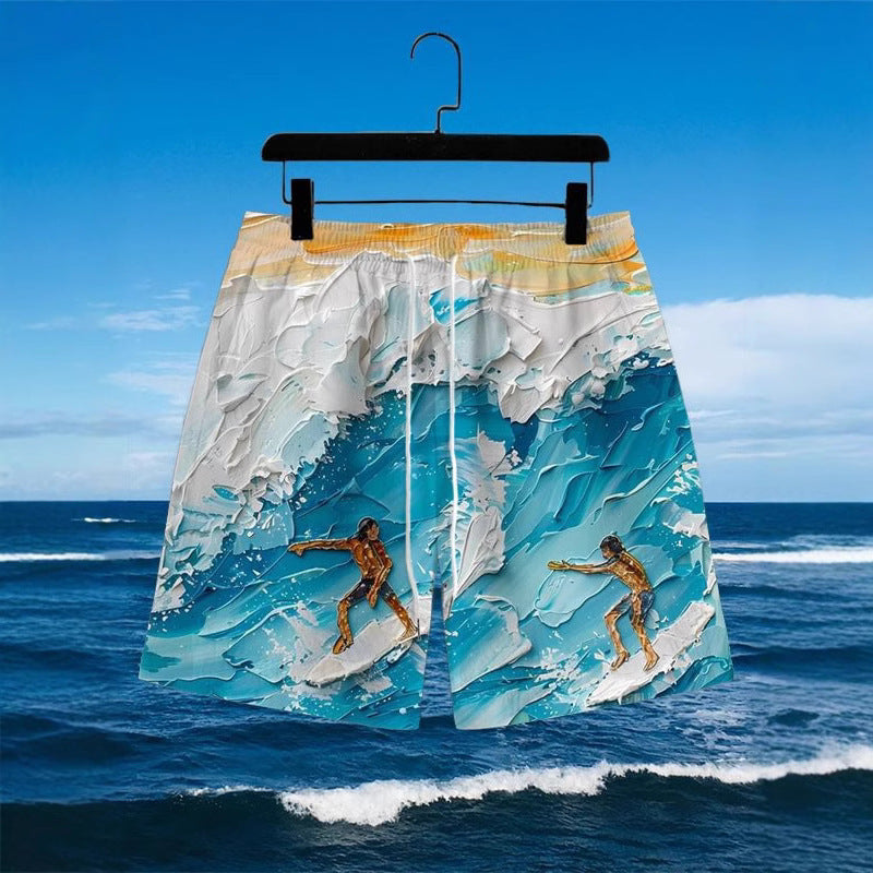 Fashion Digital Printing Men's Sports Beach Pants