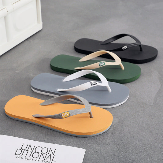 Men's Trendy Rubber Non-slip Fashion Flip-flop Beach Slippers