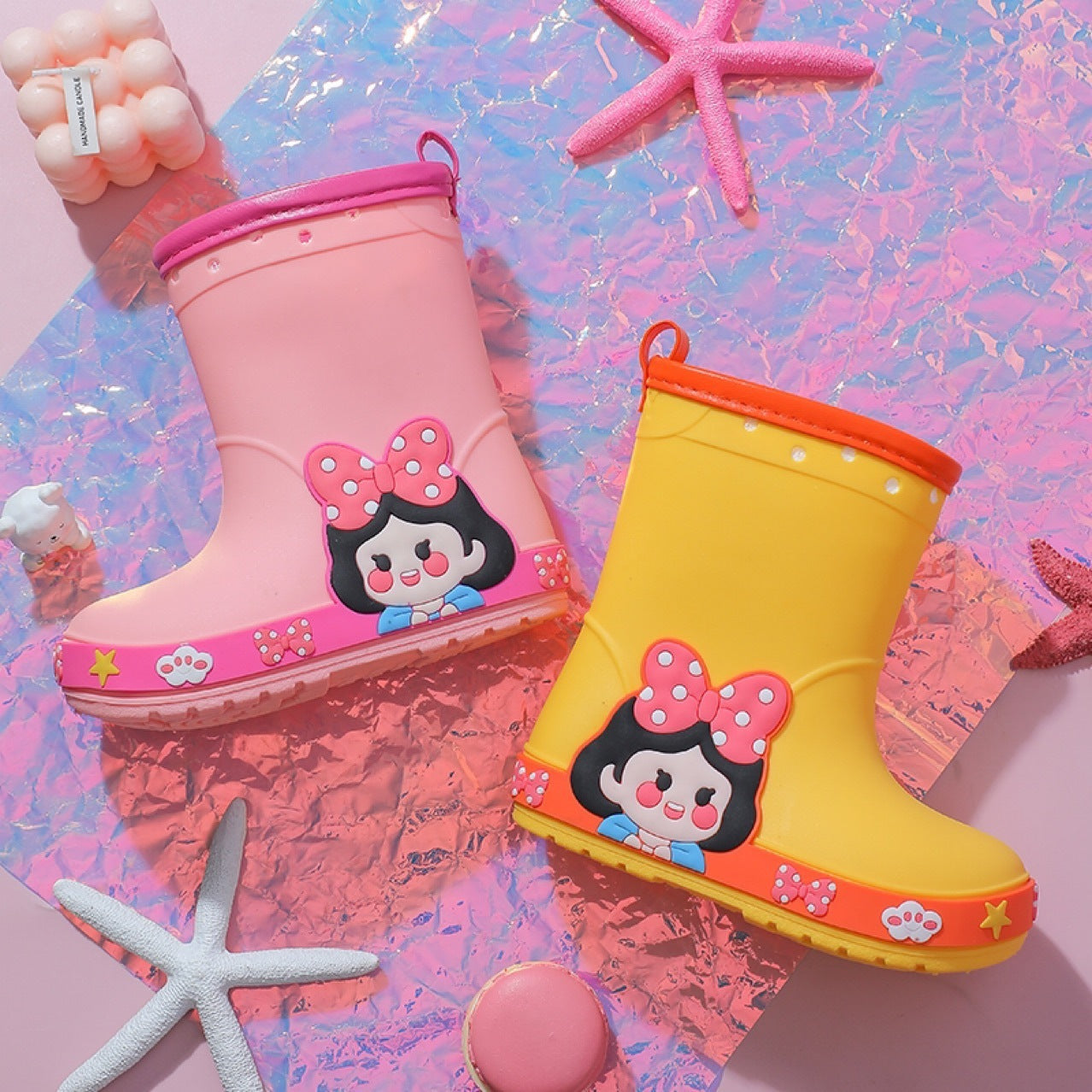 Girls' Kindergarten Non-slip Princess Rain Boots