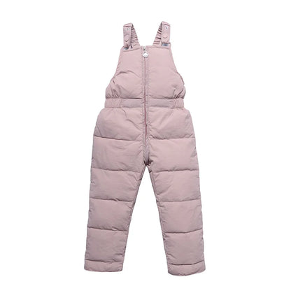 Winter Children Warm Overalls Autumn Girls Boys Thick Pants Baby Girl Jumpsuit For 1-5 years High Quality Kids Ski Down Overalls