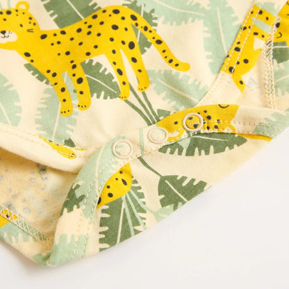 Sanlutoz Toddler Boys Summer Cotton Sleeveless Bodysuits Infants Boys Animal Clothes Casual