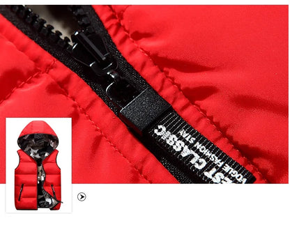 Parent-Child Outfits Warm Camo Reversible Vest Girls Boys Cotton Full Zip Waistcoat School Kids Outerwear Child Jacket 100-185cm