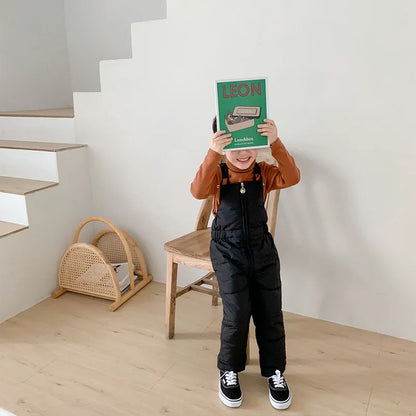 Winter Children Warm Overalls Autumn Girls Boys Thick Pants Baby Girl Jumpsuit For 1-5 years High Quality Kids Ski Down Overalls