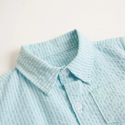 Sanlutoz Baby Boys Summer Bodysuits Cotton Short Sleeve Infants Boys Plaid Clothing Onesies Fashion