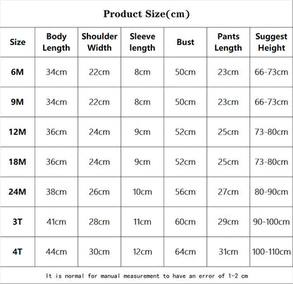 Kids Clothes Set Baby Boy/Girl T-Shirt + Shorts Summer Clothing Cotton Cartoon Casual Boys Tracksuit Children Baby Clothes Set