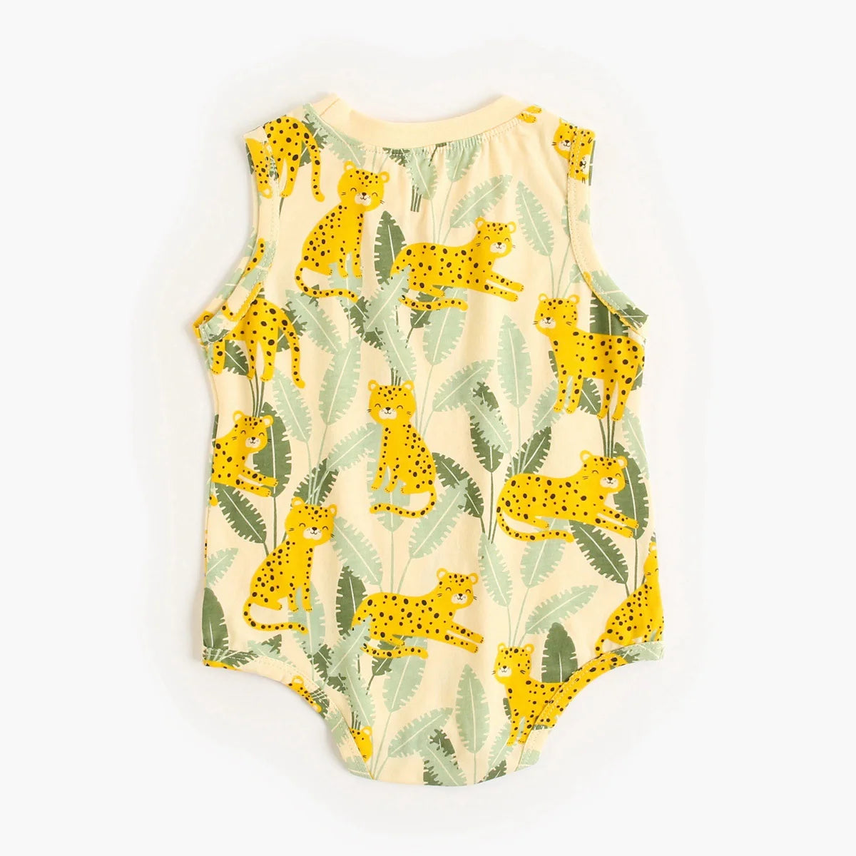 Sanlutoz Cotton Toddler Boys Summer Sleeveless Bodysuits Casual Infants Boys Animal Clothes