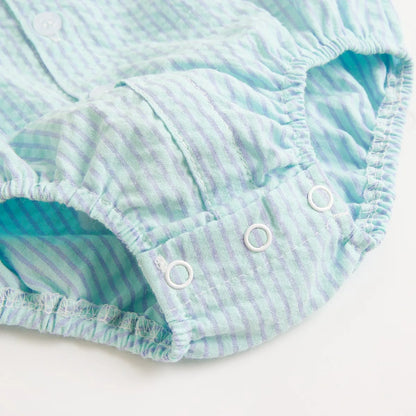 Sanlutoz Baby Boys Summer Bodysuits Cotton Short Sleeve Infants Boys Plaid Clothing Onesies Fashion