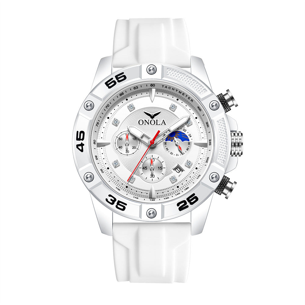 Fashion Casual New Style Multifunctional Quartz Waterproof Tape Watch