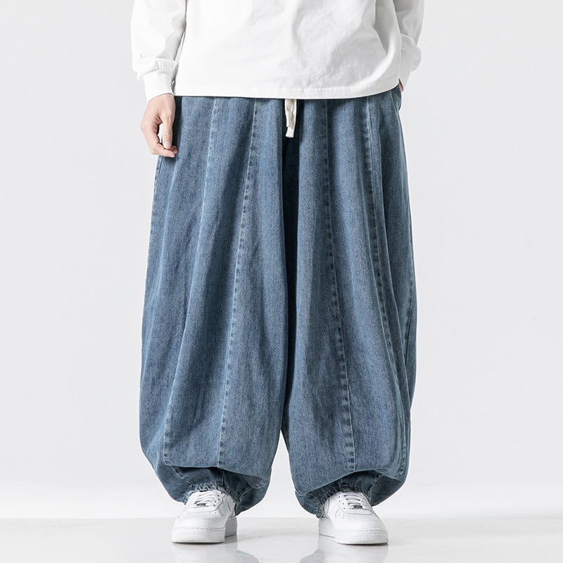 Men's Lantern Plus Size Japanese-style Retro Baggy Straight Trousers