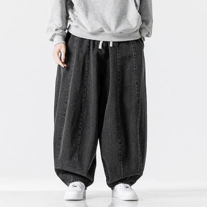 Men's Lantern Plus Size Japanese-style Retro Baggy Straight Trousers
