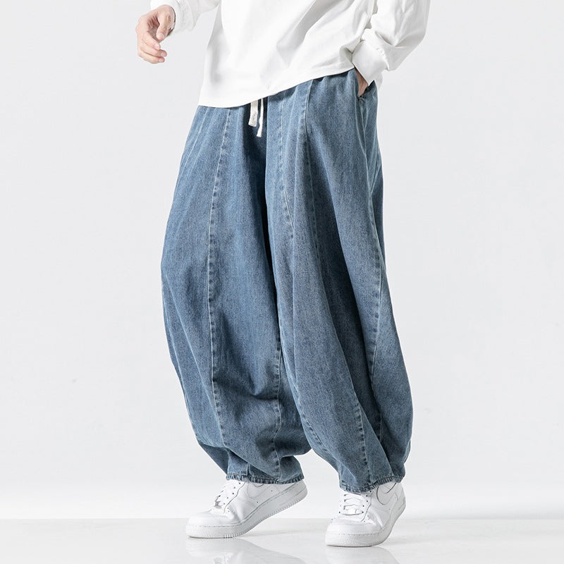 Men's Lantern Plus Size Japanese-style Retro Baggy Straight Trousers