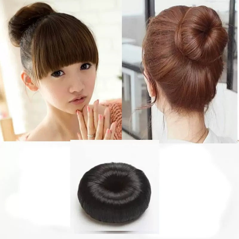 Korean headdress donut wig hair ring hair ring hair ball hair tools flower bud hair ring hair accessories