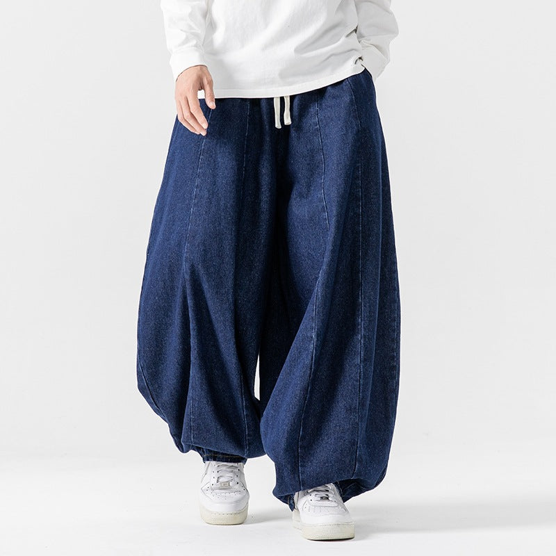 Men's Lantern Plus Size Japanese-style Retro Baggy Straight Trousers