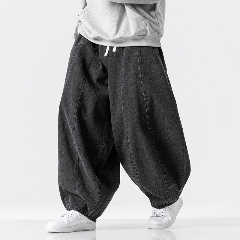 Men's Lantern Plus Size Japanese-style Retro Baggy Straight Trousers