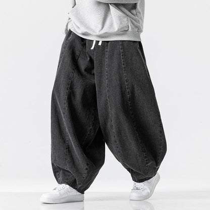 Men's Lantern Plus Size Japanese-style Retro Baggy Straight Trousers