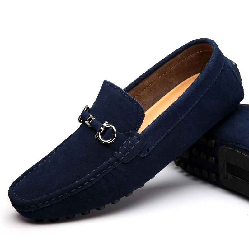Men's Slip-on Cowhide Business Casual Leather Shoes