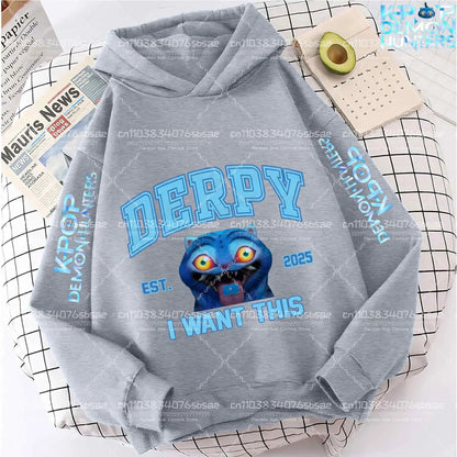 2025 Autumn Winter Hot New KPop Demon Hunters Hoodie: Cartoon Style Pullover for Children Boys & Girls Casual Comfy Sweatshirt