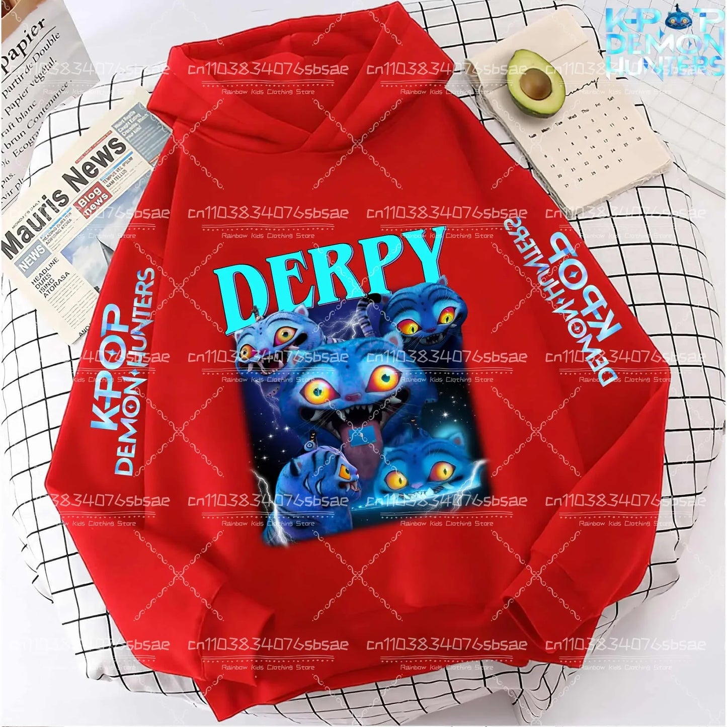 2025 Autumn Winter Hot New KPop Demon Hunters Hoodie: Cartoon Style Pullover for Children Boys & Girls Casual Comfy Sweatshirt
