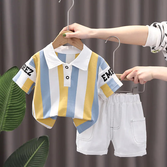 Summer Fashion Baby Boy Clothes Sets T-shirt + Pants 1-4T Toddler Casual Clothing Suits Children Kids Boys Outfits Suit