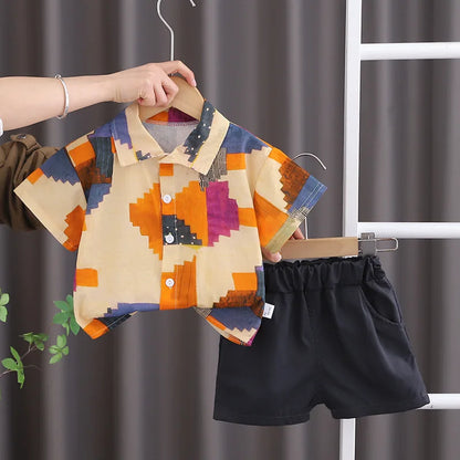 Summer Fashion Baby Boy Clothes Sets T-shirt + Pants 1-4T Toddler Casual Clothing Suits Children Kids Boys Outfits Suit