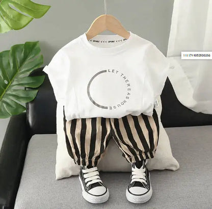 Summer Fashion Baby Boy Clothes Sets T-shirt + Pants 1-4T Toddler Casual Clothing Suits Children Kids Boys Outfits Suit