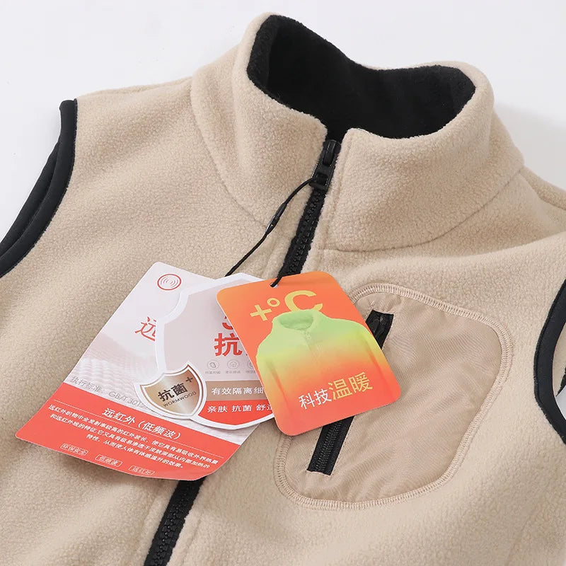 4-18 Years Boys Girls Polar Fleece Vest Autumn Winter Thick Warm Teen Children Tops Outerwear 5A Antimicrobial Kids Waistcoats