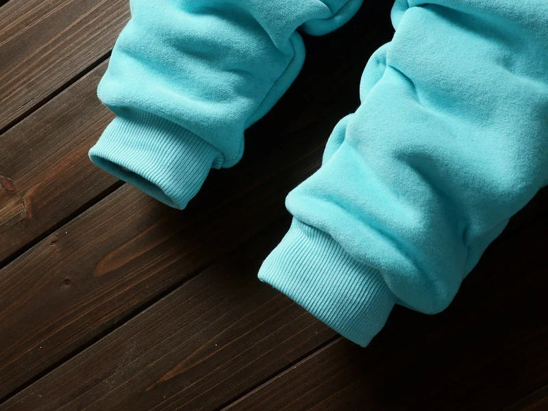 New Fleece Clothing Sets Spring Winter Boys Girls Plus Velvet Thick Warm Suits Baby Padded Homewear 3Pcs Children Outfits