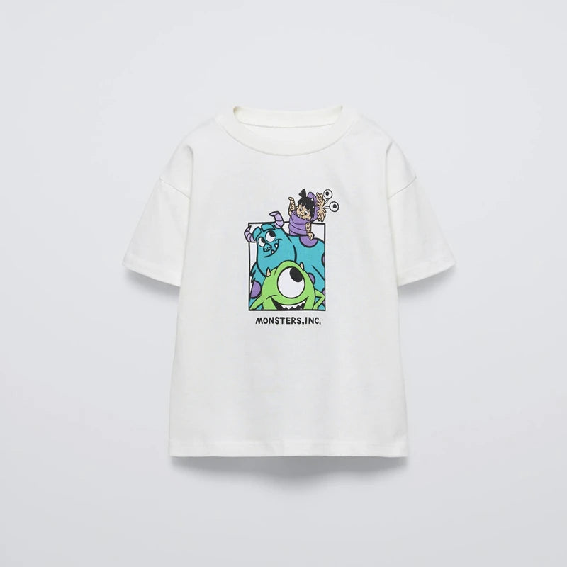 2025 New Summer Clothes Boys T-shirt Cartoon Fashion Kids Short Sleeve Tees Tops Trendy Design Children's Wear Crewneck T Shirts