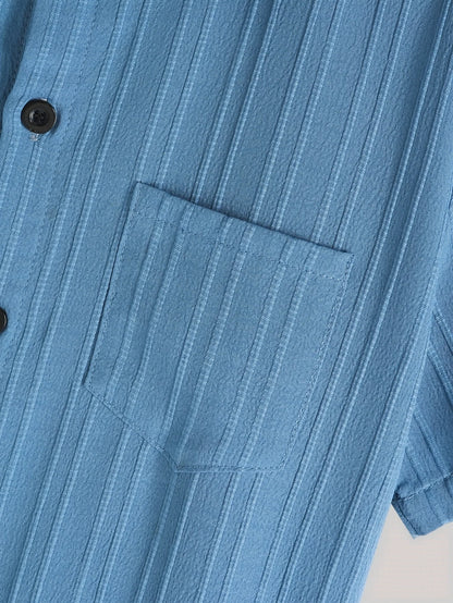 Boys' Shirts, Short-Sleeved Summer Thin Fashionable Medium and Large Children's Tops, Children's Summer Clothes