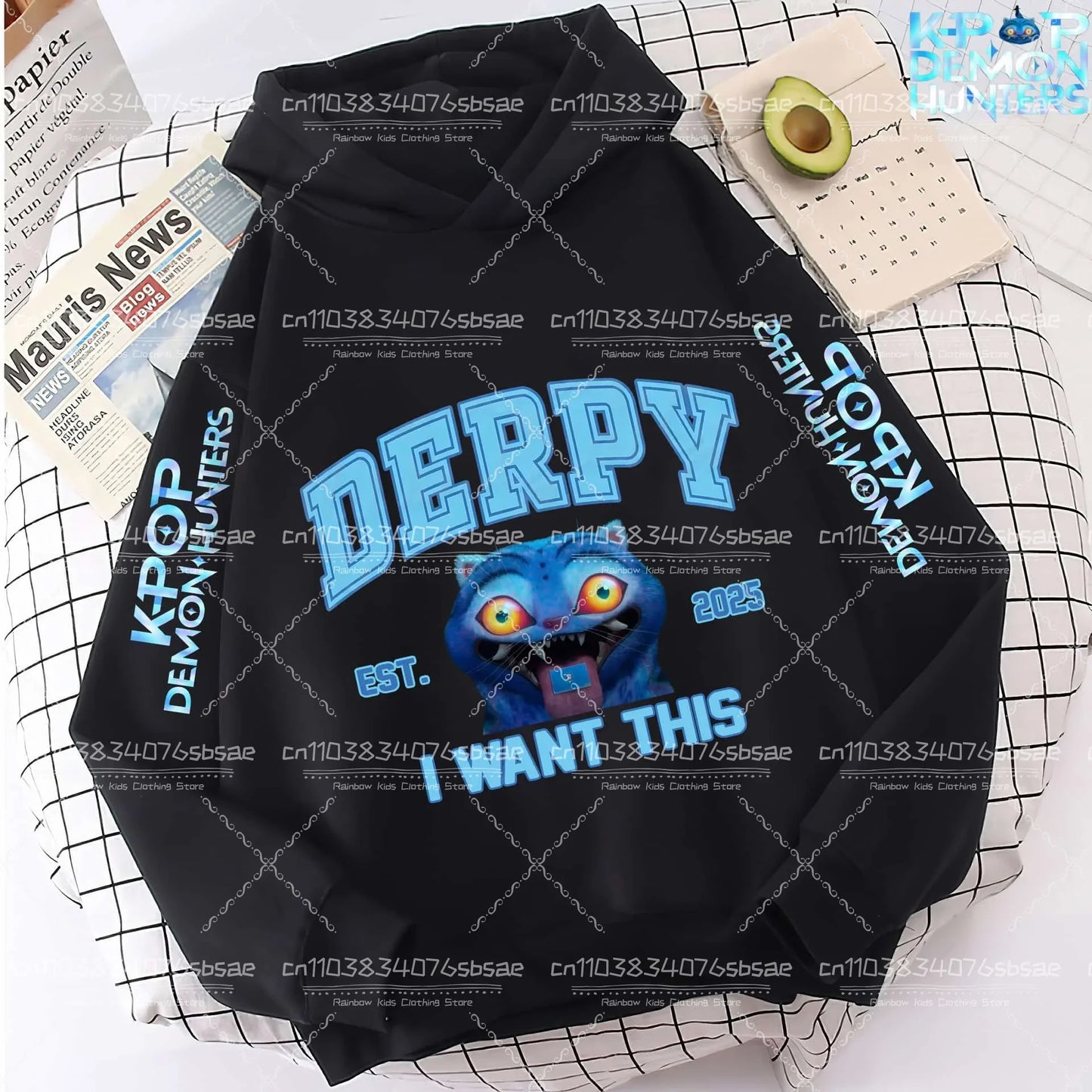 2025 Autumn Winter Hot New KPop Demon Hunters Hoodie: Cartoon Style Pullover for Children Boys & Girls Casual Comfy Sweatshirt