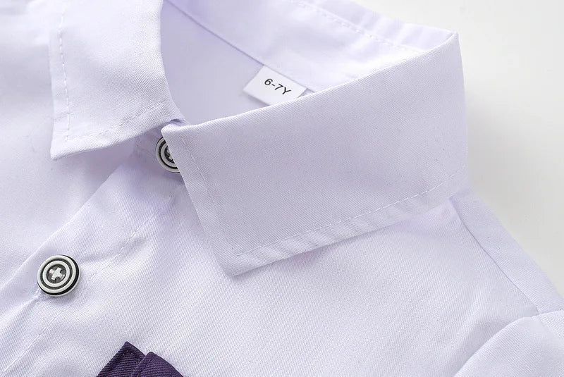 Boys Summer Bib Pants Set Children's Dress 2/Pc Kids Party Wear Size 80-130