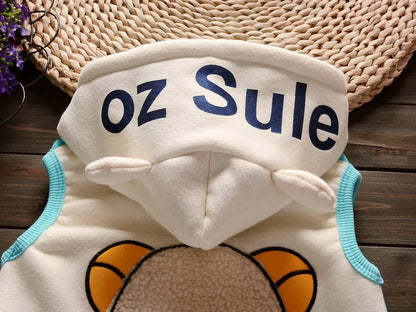 New Fleece Clothing Sets Spring Winter Boys Girls Plus Velvet Thick Warm Suits Baby Padded Homewear 3Pcs Children Outfits