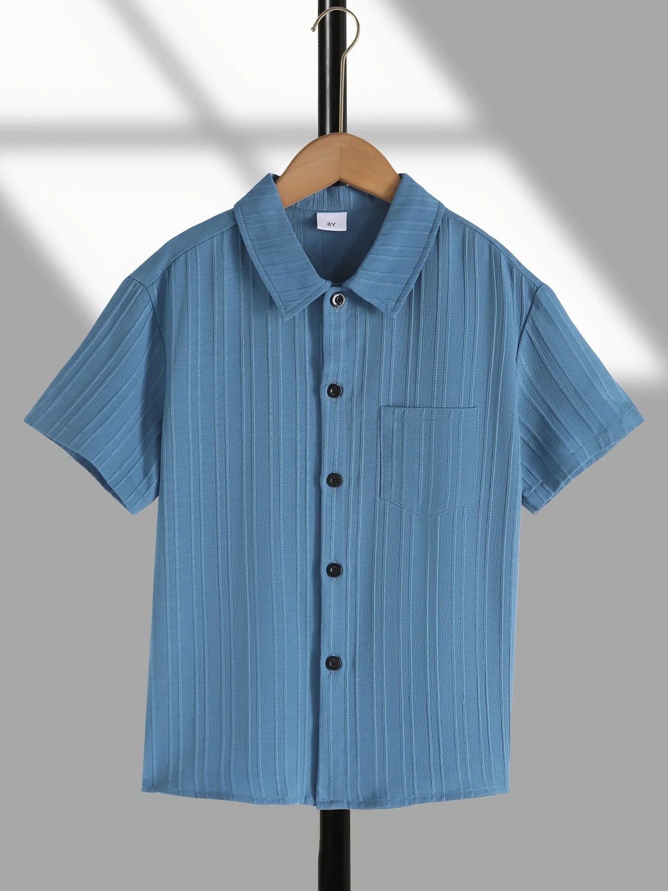 Boys' Shirts, Short-Sleeved Summer Thin Fashionable Medium and Large Children's Tops, Children's Summer Clothes