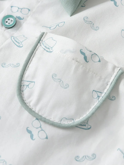 1-6Y Summer  Baby Boys Formal Costume Short Sleeve Bow Tie T-Shirt+Suspender Shorts Wedding Parties Festivals Gentleman Clothing