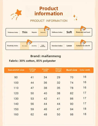 Sanrio Spring Autumn Children's Clothing Set Boys Girls Thin Sweatshirt and Sweatpant Two Piece Suit Kids Tracksuit Sweatsuit