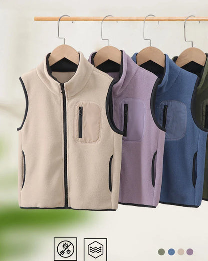 4-18 Years Boys Girls Polar Fleece Vest Autumn Winter Thick Warm Teen Children Tops Outerwear 5A Antimicrobial Kids Waistcoats