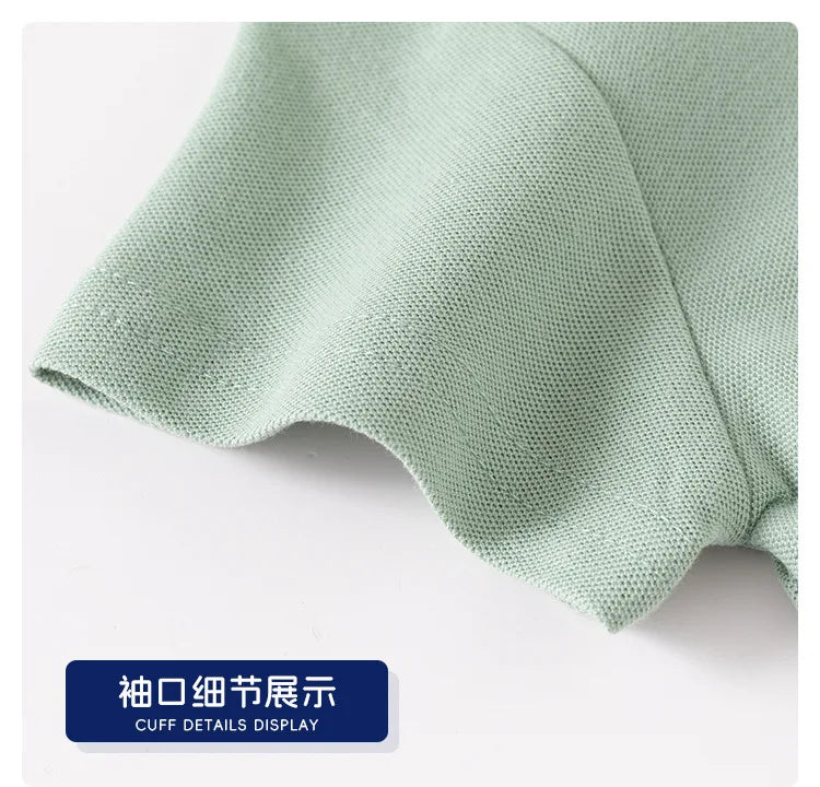 Summer Polo Tshirts for Boys Cotton Fashion Solid Color Toddler Kids Tees Children's Clothes