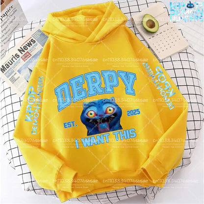 2025 Autumn Winter Hot New KPop Demon Hunters Hoodie: Cartoon Style Pullover for Children Boys & Girls Casual Comfy Sweatshirt