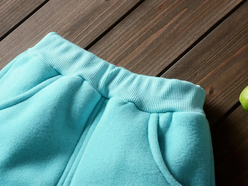 New Fleece Clothing Sets Spring Winter Boys Girls Plus Velvet Thick Warm Suits Baby Padded Homewear 3Pcs Children Outfits