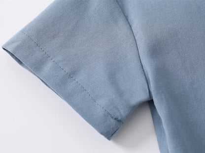 Mandarin Boys Summer Tshirts Fashion Toddler Tees Baby Shirts Cotton Kids Children's Clothes