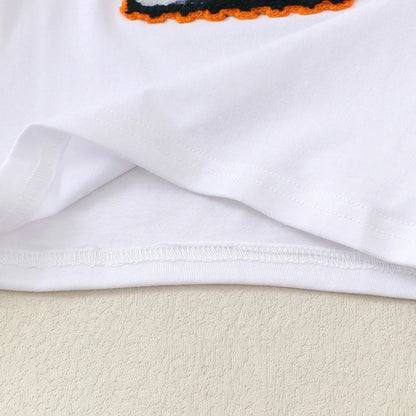 Baby Boys Summer Short Sleeve Outfit with Small Excavator Pattern Infant Toddler Clothing Set