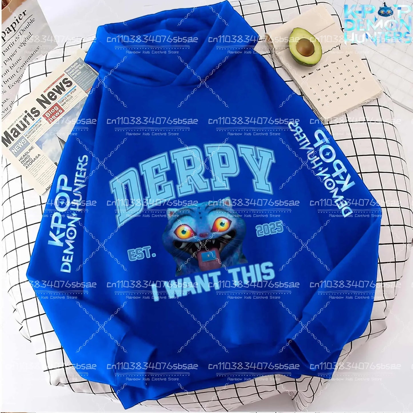 2025 Autumn Winter Hot New KPop Demon Hunters Hoodie: Cartoon Style Pullover for Children Boys & Girls Casual Comfy Sweatshirt