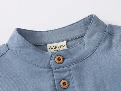 Mandarin Boys Summer Tshirts Fashion Toddler Tees Baby Shirts Cotton Kids Children's Clothes